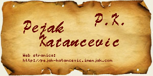 Pejak Katančević vizit kartica